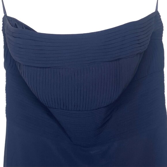 White House Black Market Strapless Black Lined Dress w/Ruched Bodice Size 4 - Picture 9 of 9